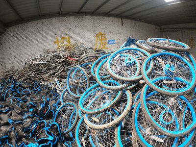 城市钢铁垃圾如何回收?记者实访天津工厂解密共享单车的最后一站